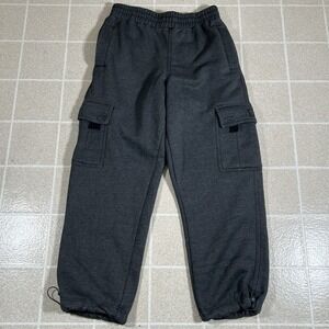 FB County Cargo Sweatpants Medium Grey Skater Baggy Streetwear Loose Grunge